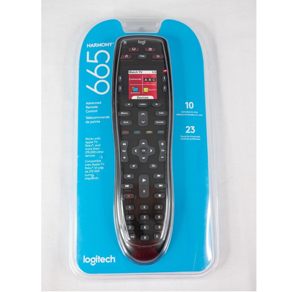 Logitech Harmony 665 Universal Remote Control Black New Programmable